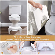 Close-up of the non-slip surface on the toilet squat stool for enhanced stability.