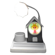Charming House-Shaped Cartoon LED Desk Lamp, offering multi-color ambient lighting.