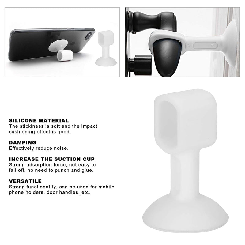 Durable silicone door stopper placed behind door lever to keep door open