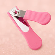Close-up of ergonomic lever on AuriGlam nail cutter for comfortable grip