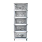 Diagram showcasing the easy assembly steps for the Organivo modular drawer storage.
