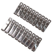 Close-up view of rust-resistant stainless steel cloth drying clip