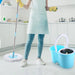 8704 Steel Spinner Bucket Mop 360 Degree Self Spin Wringing with 2 Absorbers for Home and Office Floor Cleaning Mops Set 