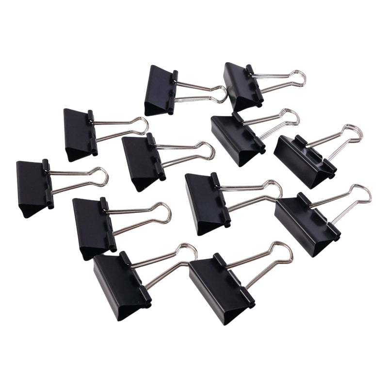 Set of 12 medium 32mm binder clips for holding papers tightly