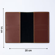 Slim PU leather travel wallet compact and easy to carry in pocket or bag