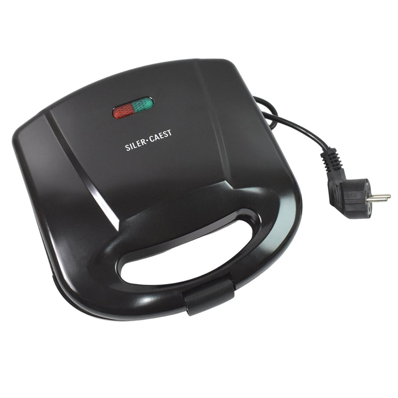 Side view of sandwich maker compact design and easy grip handle