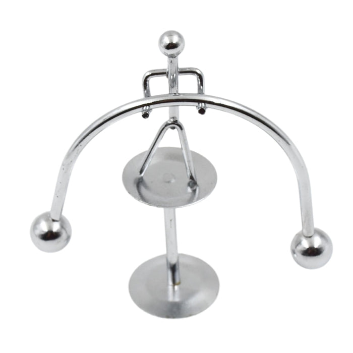 Mini Steel Balance Toy (1 Pc): Desk Decor, Perpetual Motion, Physics Toy