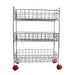 5360 Stainless Steel Fruit & Vegetable Stand Kitchen Trolley 3 TIER KITCHEN TROLLEY / Fruit Basket / Vegetable Stand for Storage / Onion potato rack for kitchen / Vegetable rack for kitchen 