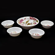 Elegant 5-piece Pudding Cutlery Set ready for use.