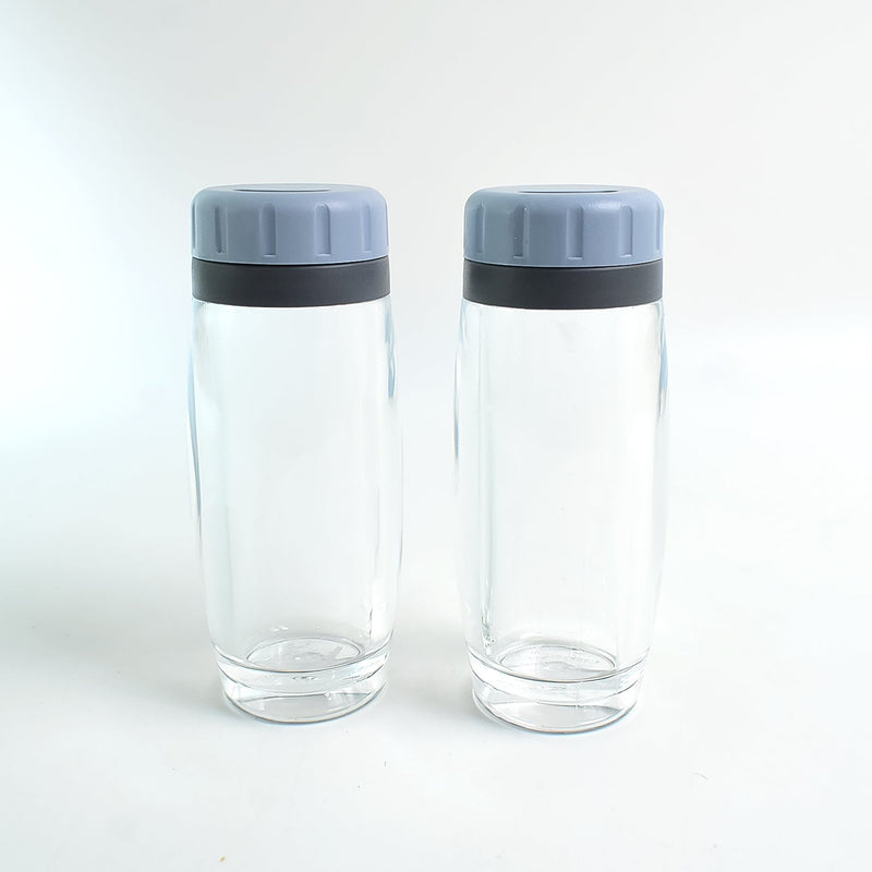 Apex acrylic spice dispensers with ergonomic flip-top lids for easy pouring of salt and pepper