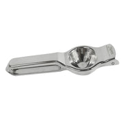 Manual citrus juicer with ergonomic handle and rust resistant finish