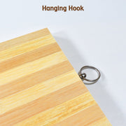 Eco-friendly wooden cutting board, gentle on knives.