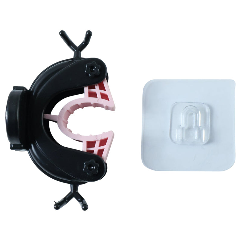 Detailed view of clip on mop holder wall mount