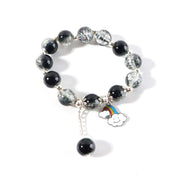 Fashion bracelet with playful cloud and rainbow charm for daily wear