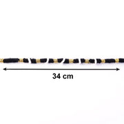 Black thread rakhi with detailed white pearl beads