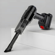 3-in-1 wireless vacuum cleaner demonstrating its powerful blower function for quick dust removal.