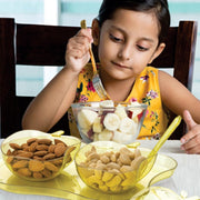 The complete apple shape serving set with all components neatly arranged.