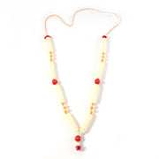 Festive floral decorative pooja garland for Hindu worship rituals