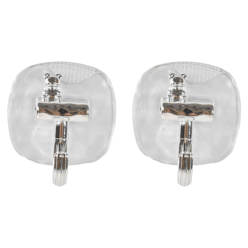 Plastic self adhesive wall hook with secure grip on smooth surface