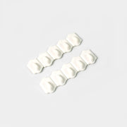 Illustration showing easy peel-and-stick installation steps for the adhesive wall hooks.
