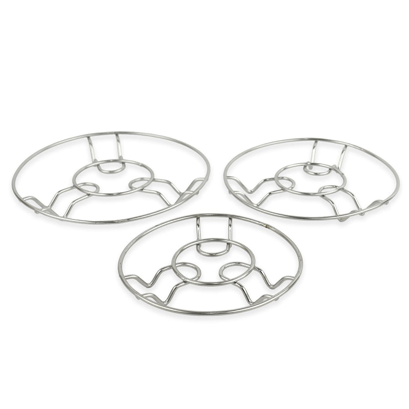 Minimalist design stainless steel heat-resistant trivets laid flat