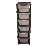 Clean layer modular organizer featuring transparent plastic drawers