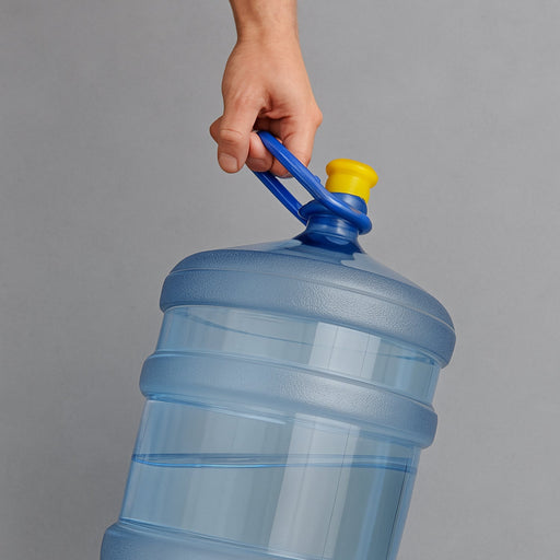 Heavy-duty plastic water bottle handle with ergonomic grip for 20L water can