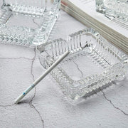 Another angle of the crystal ashtray, emphasizing its quality craftsmanship.