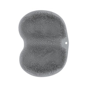 Textured silicone foot scrubber mat for shower use