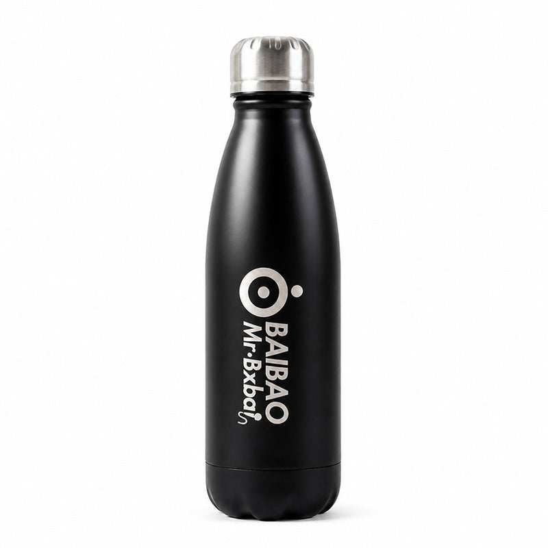 Stylish stainless steel water bottle with sleek design