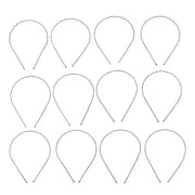 Classic wavy metal headband with rust-resistant coating