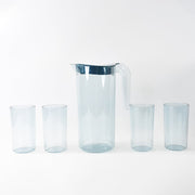 Daily use BPA-free plastic jug and 4 glass set showing clear, lightweight design