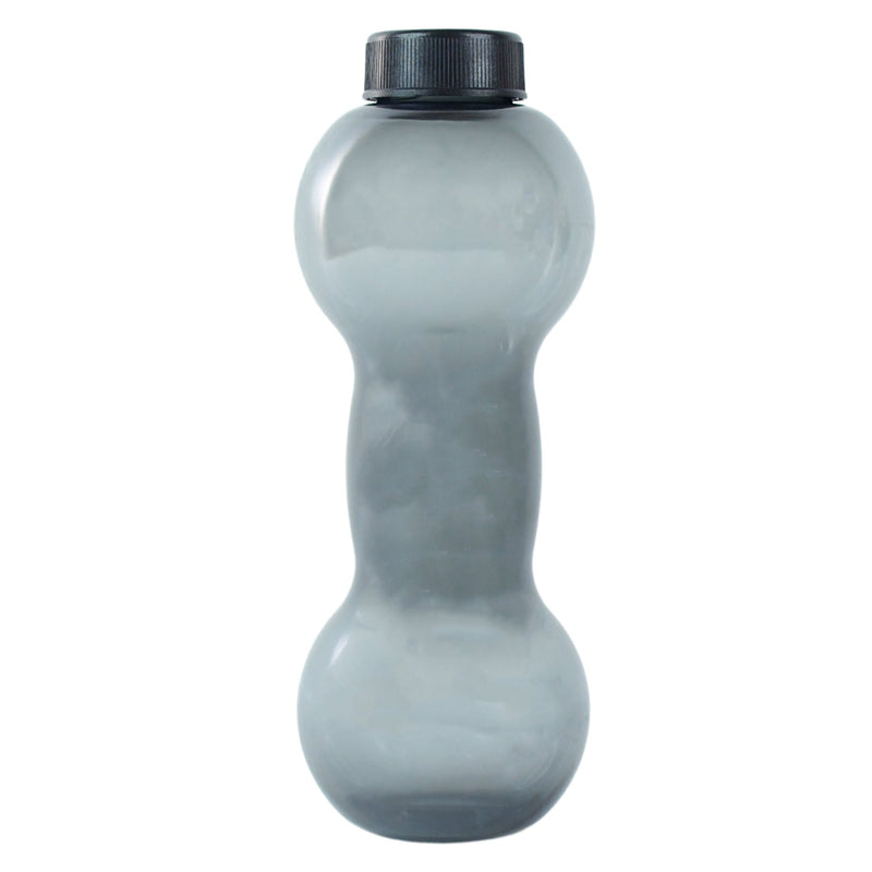The FitFuzion dumbbell water bottle on a table, ready for your next gym session or daily hydration.