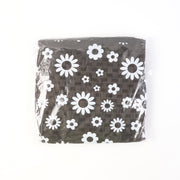 Dustproof LPG cylinder cover featuring black and white floral design