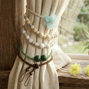 Decorative curtain band with floral design for living room use