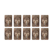 Kitchen and bathroom adhesive plastic hooks set