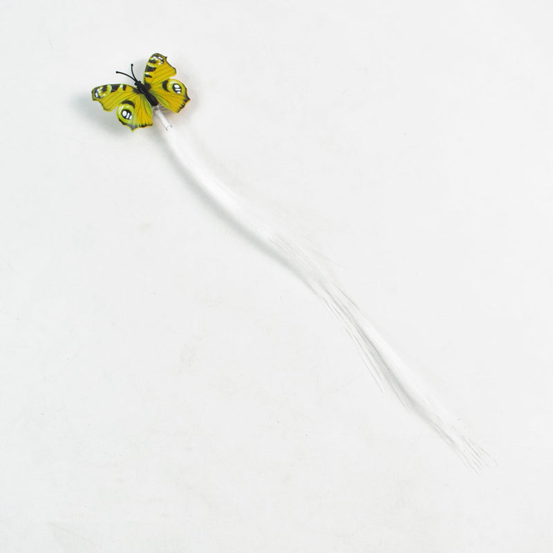 Colorful LED butterfly hair braid clip in vibrant colors
