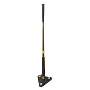 A user cleaning a floor with the long-handled Triangle Cleaning Mop.