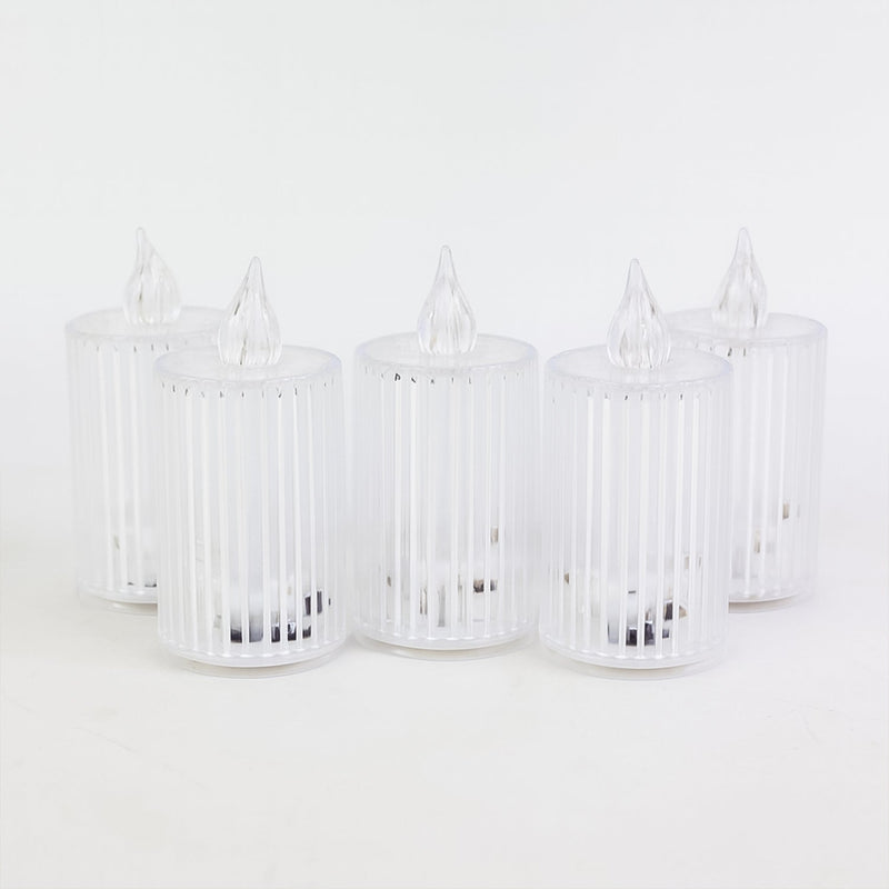 Single LED flameless candle with premium crystal-effect design