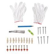 Wall plugs and screws arranged for use with DIY wall mounting projects
