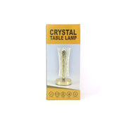 Decorative lamp with crystal-cut acrylic and metal base for home