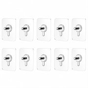 Kitchen utensil hanging on adhesive wall hook