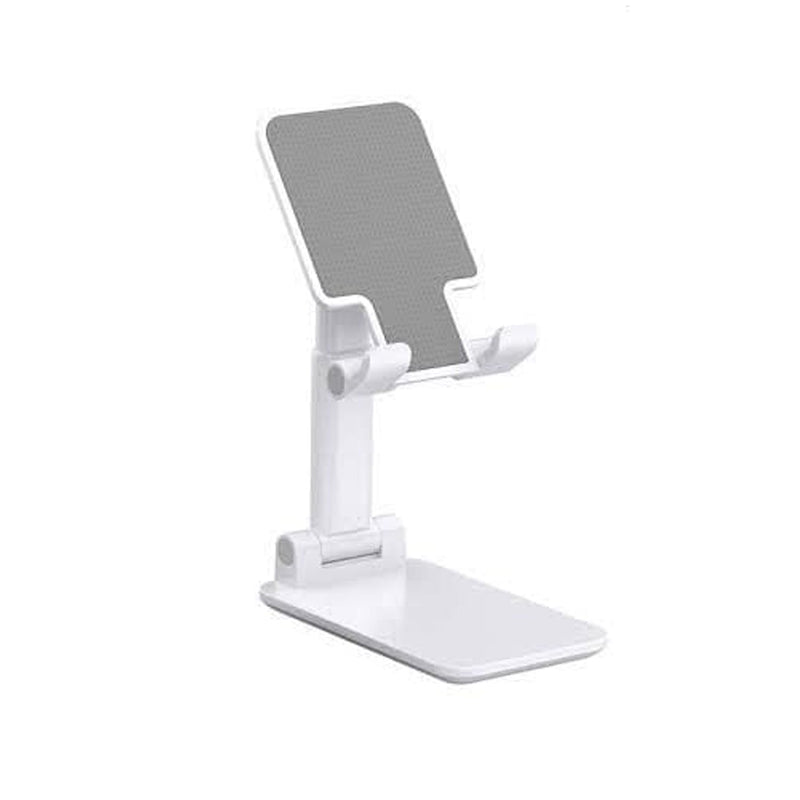 Compact foldable mobile stand for desk organization and video calls