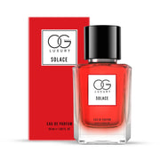 Luxury Solace Eau De Parfum spray bottle displayed elegantly