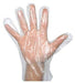 0670 Plastic Transparent Disposable Clear Gloves (White) (100Pc) 