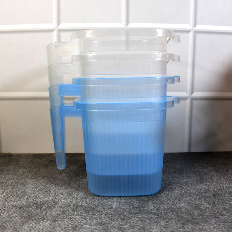 Group shot of the four 1000 ML plastic mugs, highlighting their versatile utility for various tasks.