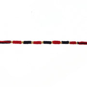 Red and black thread Rakhi with detailed craftsmanship