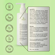 Pouring gentle anti hair fall shampoo from pump bottle
