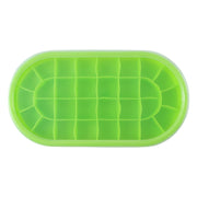 Freezer ice cube tray with oval compartments for home use
