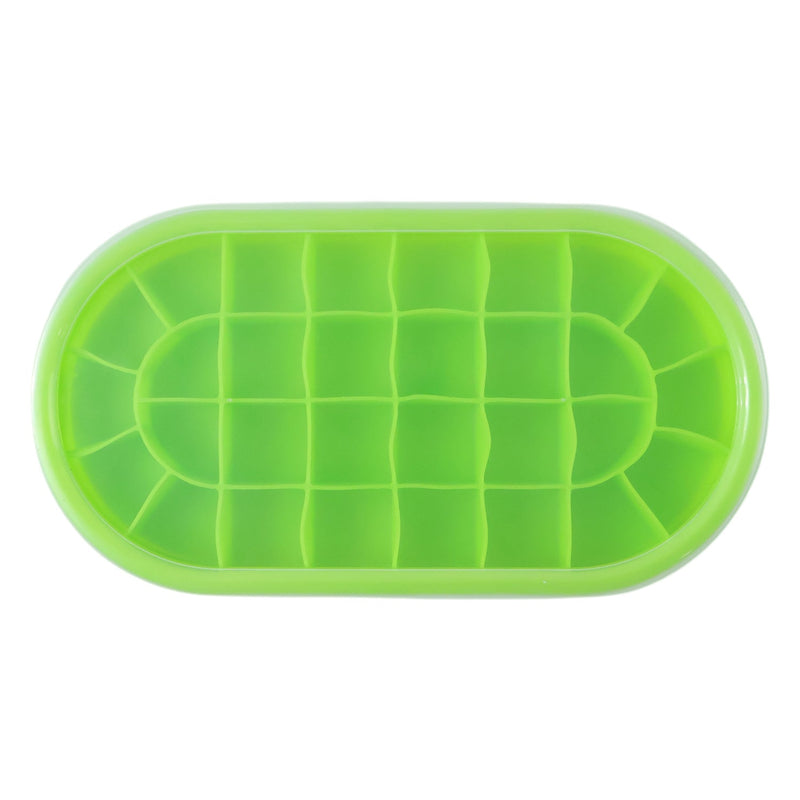 Freezer ice cube tray with oval compartments for home use